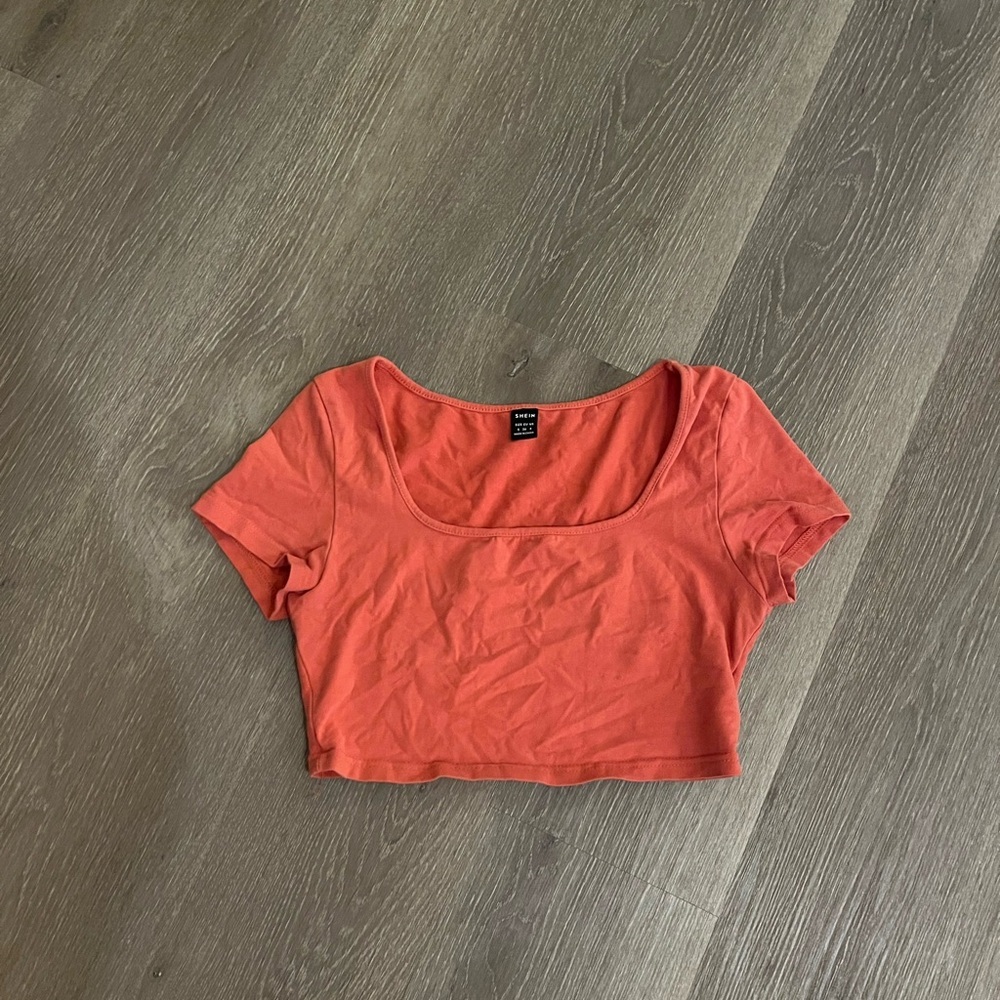 SHEIN Coral Crop Top